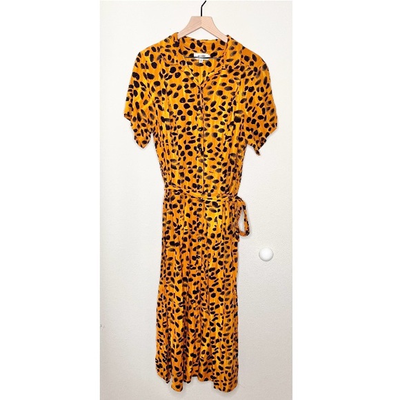 ANTHROPOLOGIE Porridge Vianne Maxi Women's Dress Size 16W Cheetah Leopard Print - Picture 5 of 14